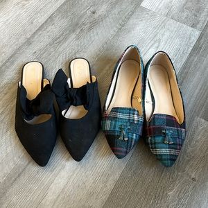 Black and green flats bundle